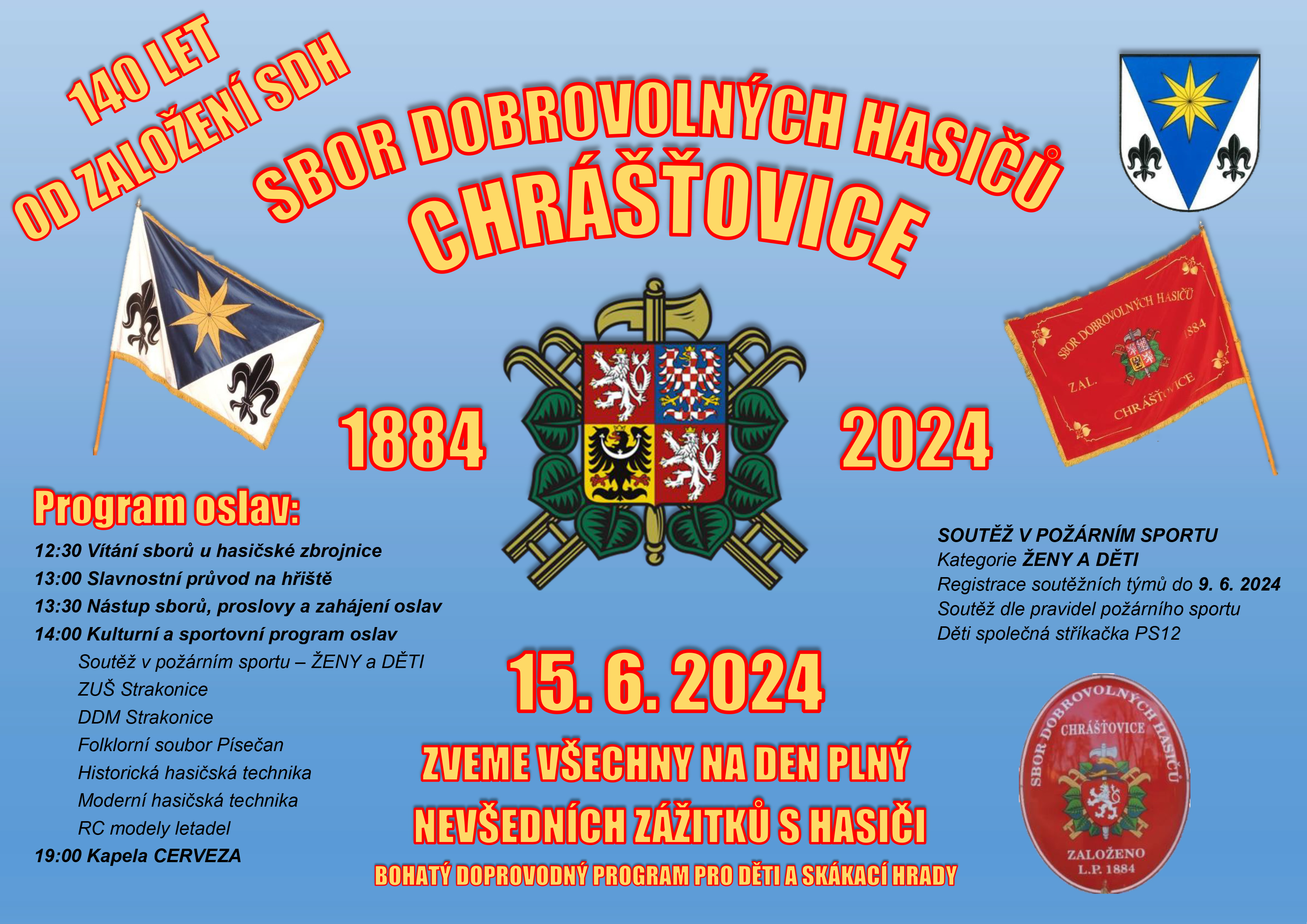 140 let SDH Chrášťovice – plakát